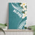 Aloha Hawaii Festive Canvas Wall Art Frangipani Lace Classic - Teal