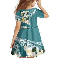 Aloha Hawaii Festive Family Matching Mermaid Dress and Hawaiian Shirt Frangipani Lace Classic - Teal LT7 - Polynesian Pride
