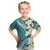 Aloha Hawaii Festive Kid T Shirt Frangipani Lace Classic - Teal