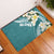 Aloha Hawaii Festive Rubber Doormat Frangipani Lace Classic - Teal