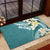 Aloha Hawaii Festive Rubber Doormat Frangipani Lace Classic - Teal