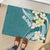 Aloha Hawaii Festive Rubber Doormat Frangipani Lace Classic - Teal