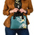 Aloha Hawaii Festive Shoulder Handbag Frangipani Lace Classic - Teal