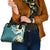Aloha Hawaii Festive Shoulder Handbag Frangipani Lace Classic - Teal