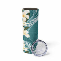Aloha Hawaii Festive Skinny Tumbler Frangipani Lace Classic - Teal LT7 - Polynesian Pride