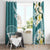Aloha Hawaii Festive Window Curtain Frangipani Lace Classic - Teal