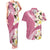 Aloha Hawaii Festive Couples Matching Tank Maxi Dress and Hawaiian Shirt Frangipani Lace Classic - Rosy