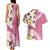 Aloha Hawaii Festive Couples Matching Tank Maxi Dress and Hawaiian Shirt Frangipani Lace Classic - Rosy