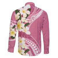 Aloha Hawaii Festive Family Matching Summer Maxi Dress and Hawaiian Shirt Frangipani Lace Classic - Rosy LT7 - Polynesian Pride
