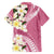 Aloha Hawaii Festive Family Matching Tank Maxi Dress and Hawaiian Shirt Frangipani Lace Classic - Rosy