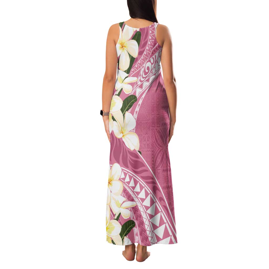 Aloha Hawaii Festive Family Matching Tank Maxi Dress and Hawaiian Shirt Frangipani Lace Classic - Rosy LT7 - Polynesian Pride
