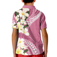 Aloha Hawaii Festive Kid Polo Shirt Frangipani Lace Classic - Rosy