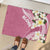 Aloha Hawaii Festive Rubber Doormat Frangipani Lace Classic - Rosy