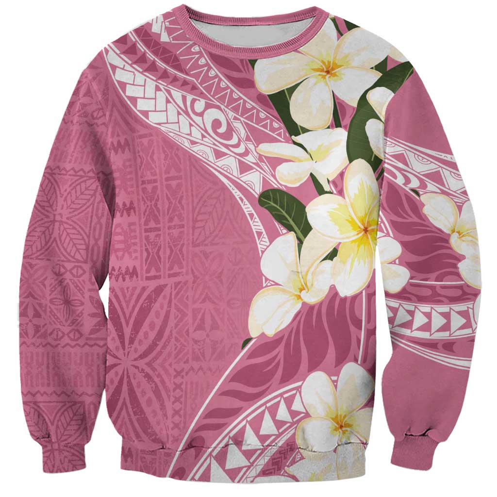 Aloha Hawaii Festive Sweatshirt Frangipani Lace Classic - Rosy