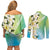 Aloha Hawaii Festive Couples Matching Off Shoulder Short Dress and Long Sleeve Button Shirt Frangipani Lace Classic - Summer Vibes