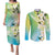 Aloha Hawaii Festive Couples Matching Puletasi and Long Sleeve Button Shirt Frangipani Lace Classic - Summer Vibes