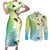 Aloha Hawaii Festive Couples Matching Short Sleeve Bodycon Dress and Long Sleeve Button Shirt Frangipani Lace Classic - Summer Vibes