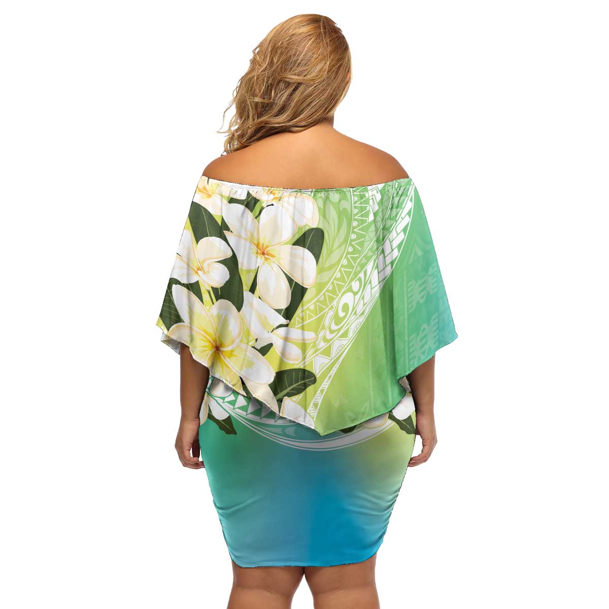 Aloha Hawaii Festive Family Matching Off Shoulder Short Dress and Hawaiian Shirt Frangipani Lace Classic - Summer Vibes LT7 - Polynesian Pride