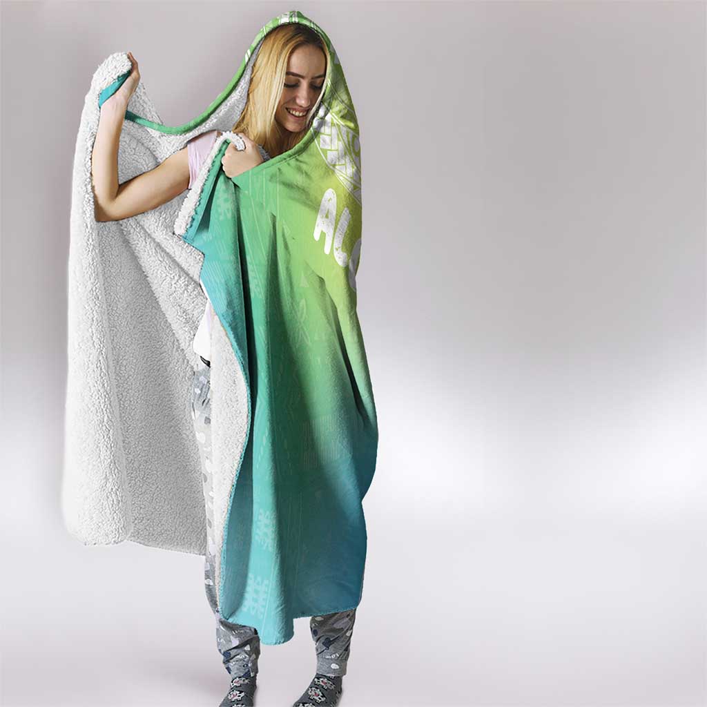 Aloha Hawaii Festive Hooded Blanket Frangipani Lace Classic - Summer Vibes