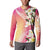 Aloha Hawaii Festive Button Sweatshirt Frangipani Lace Classic - Spring Vibes