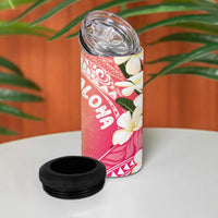 Aloha Hawaii Festive 4 in 1 Can Cooler Tumbler Frangipani Lace Classic - Spring Vibes