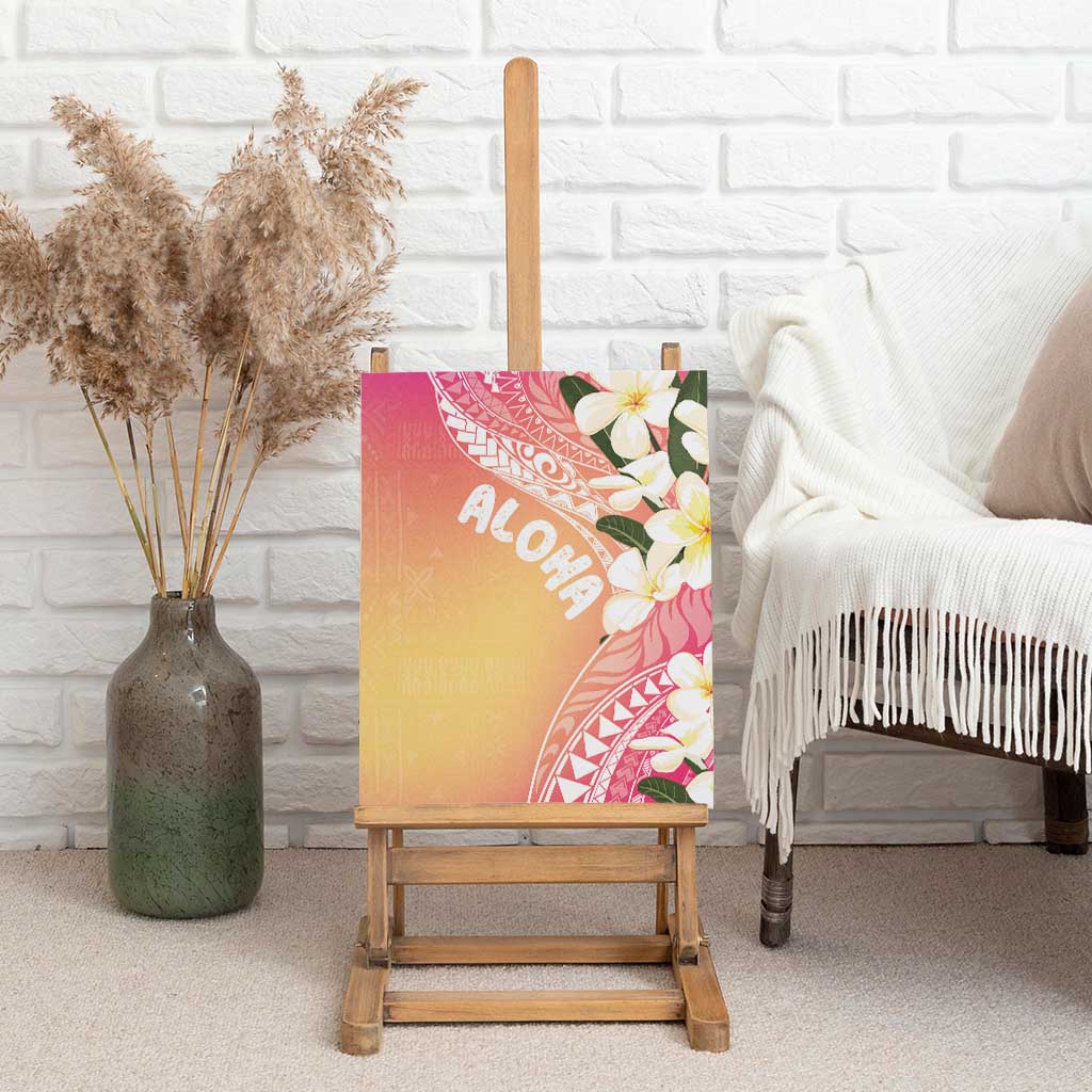 Aloha Hawaii Festive Canvas Wall Art Frangipani Lace Classic - Spring Vibes