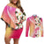 Aloha Hawaii Festive Couples Matching Off Shoulder Short Dress and Long Sleeve Button Shirt Frangipani Lace Classic - Spring Vibes