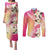 Aloha Hawaii Festive Couples Matching Puletasi and Long Sleeve Button Shirt Frangipani Lace Classic - Spring Vibes