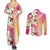 Aloha Hawaii Festive Couples Matching Summer Maxi Dress and Long Sleeve Button Shirt Frangipani Lace Classic - Spring Vibes