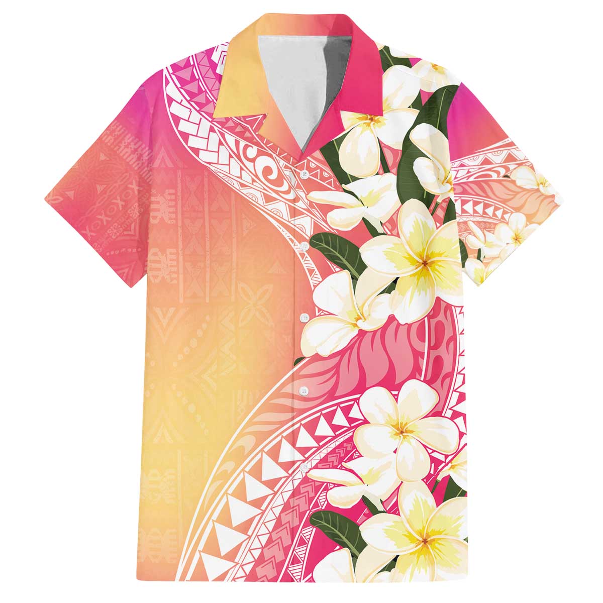 Aloha Hawaii Festive Family Matching Off The Shoulder Long Sleeve Dress and Hawaiian Shirt Frangipani Lace Classic - Spring Vibes LT7 Dad's Shirt - Short Sleeve Colorful - Polynesian Pride