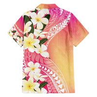 Aloha Hawaii Festive Family Matching Off Shoulder Maxi Dress and Hawaiian Shirt Frangipani Lace Classic - Spring Vibes LT7 - Polynesian Pride