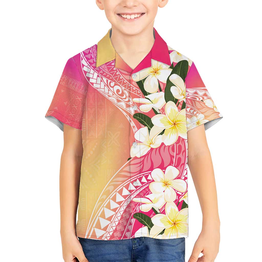 Aloha Hawaii Festive Family Matching Off Shoulder Maxi Dress and Hawaiian Shirt Frangipani Lace Classic - Spring Vibes LT7 Son's Shirt Colorful - Polynesian Pride