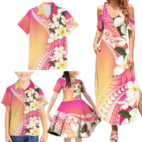 Aloha Hawaii Festive Family Matching Summer Maxi Dress and Hawaiian Shirt Frangipani Lace Classic - Spring Vibes LT7 - Polynesian Pride