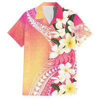 Aloha Hawaii Festive Family Matching Summer Maxi Dress and Hawaiian Shirt Frangipani Lace Classic - Spring Vibes LT7 Dad's Shirt - Short Sleeve Colorful - Polynesian Pride