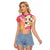 Aloha Hawaii Festive Raglan Cropped T Shirt Frangipani Lace Classic - Spring Vibes