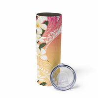 Aloha Hawaii Festive Skinny Tumbler Frangipani Lace Classic - Spring Vibes LT7 - Polynesian Pride