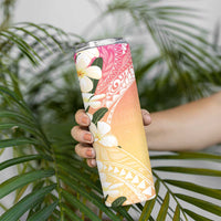 Aloha Hawaii Festive Skinny Tumbler Frangipani Lace Classic - Spring Vibes LT7 - Polynesian Pride