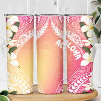 Aloha Hawaii Festive Skinny Tumbler Frangipani Lace Classic - Spring Vibes LT7 - Polynesian Pride