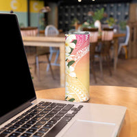 Aloha Hawaii Festive Skinny Tumbler Frangipani Lace Classic - Spring Vibes LT7 - Polynesian Pride