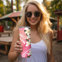 Aloha Hawaii Festive Skinny Tumbler Frangipani Lace Classic - Spring Vibes LT7 - Polynesian Pride