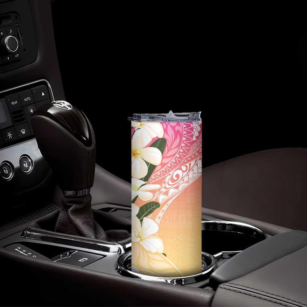 Aloha Hawaii Festive Skinny Tumbler Frangipani Lace Classic - Spring Vibes LT7 - Polynesian Pride