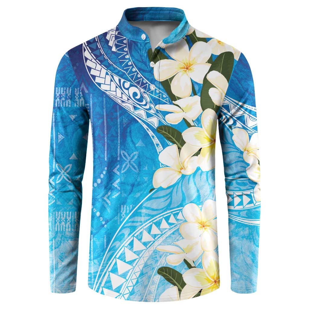 Aloha Hawaii Festive Button Sweatshirt Frangipani Lace Classic - Oceanic