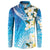 Aloha Hawaii Festive Button Sweatshirt Frangipani Lace Classic - Oceanic