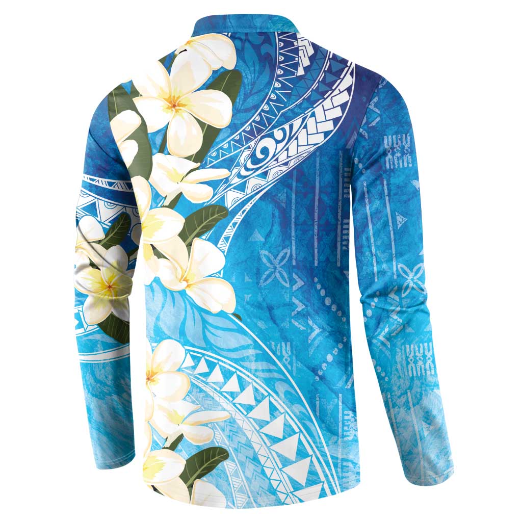 Aloha Hawaii Festive Button Sweatshirt Frangipani Lace Classic - Oceanic