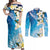Aloha Hawaii Festive Couples Matching Off Shoulder Maxi Dress and Long Sleeve Button Shirt Frangipani Lace Classic - Oceanic