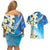 Aloha Hawaii Festive Couples Matching Off Shoulder Short Dress and Hawaiian Shirt Frangipani Lace Classic - Oceanic
