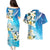 Aloha Hawaii Festive Couples Matching Puletasi and Hawaiian Shirt Frangipani Lace Classic - Oceanic