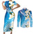 Aloha Hawaii Festive Couples Matching Short Sleeve Bodycon Dress and Long Sleeve Button Shirt Frangipani Lace Classic - Oceanic