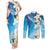 Aloha Hawaii Festive Couples Matching Tank Maxi Dress and Long Sleeve Button Shirt Frangipani Lace Classic - Oceanic