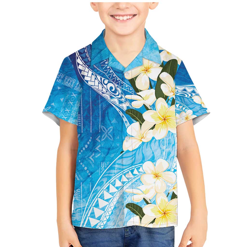 Aloha Hawaii Festive Family Matching Mermaid Dress and Hawaiian Shirt Frangipani Lace Classic - Oceanic LT7 Son's Shirt Navy - Polynesian Pride